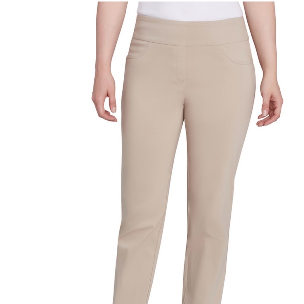 Ruby Rd. Women's Cream Straight Leg Pants